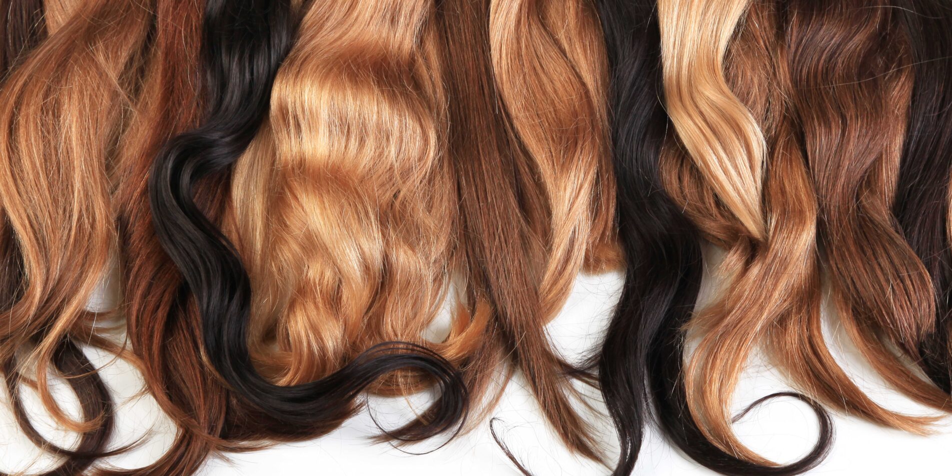 mix of hair extensions