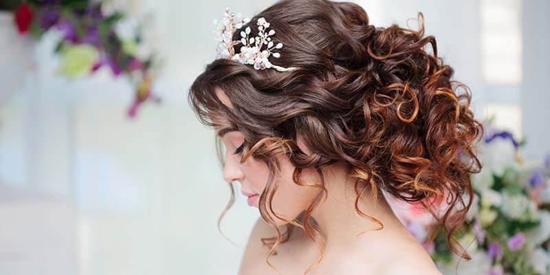 curly wedding hair